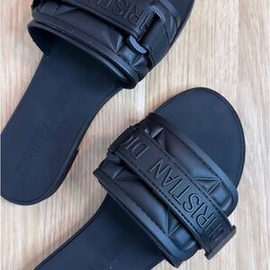 Dior Black Sandals Modern Chunky Design